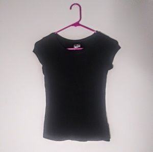 JUSTICE | Black Basic Crew Neck Tee